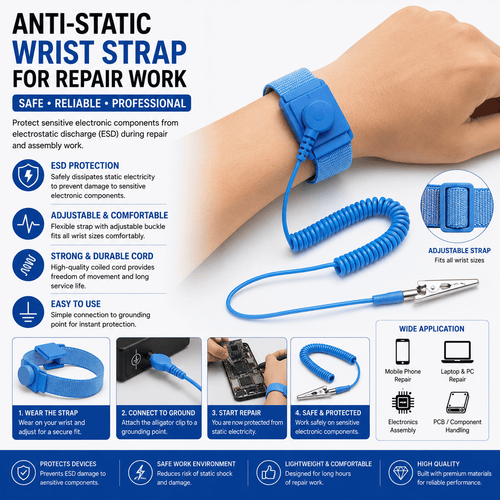 Anti-Static Wrist Strap for Repair Work