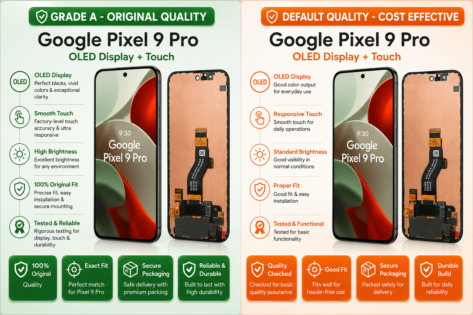 Google Pixel 9 Pro OLED Display + Touch