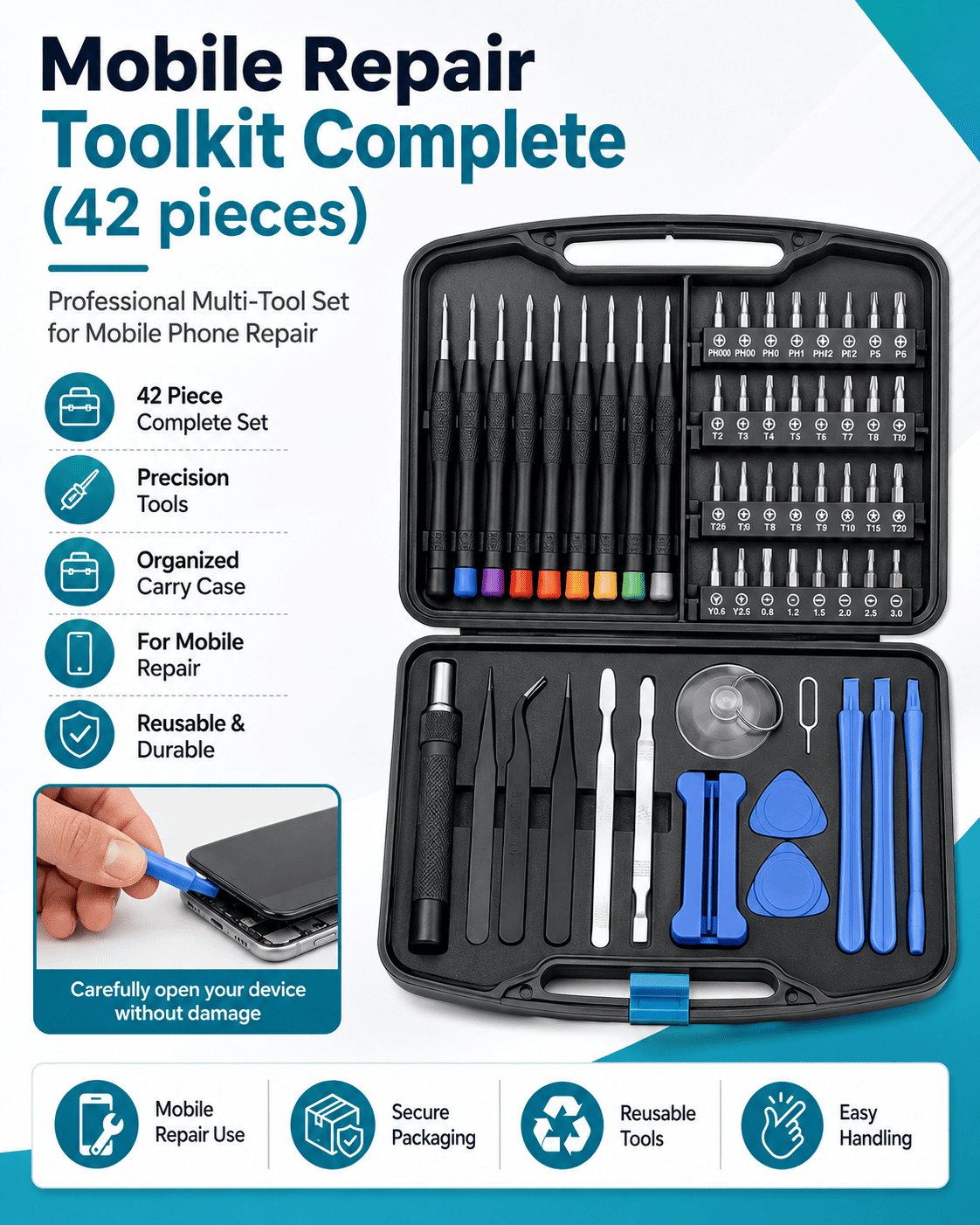 Mobile Repair Toolkit Complete (42 pieces)