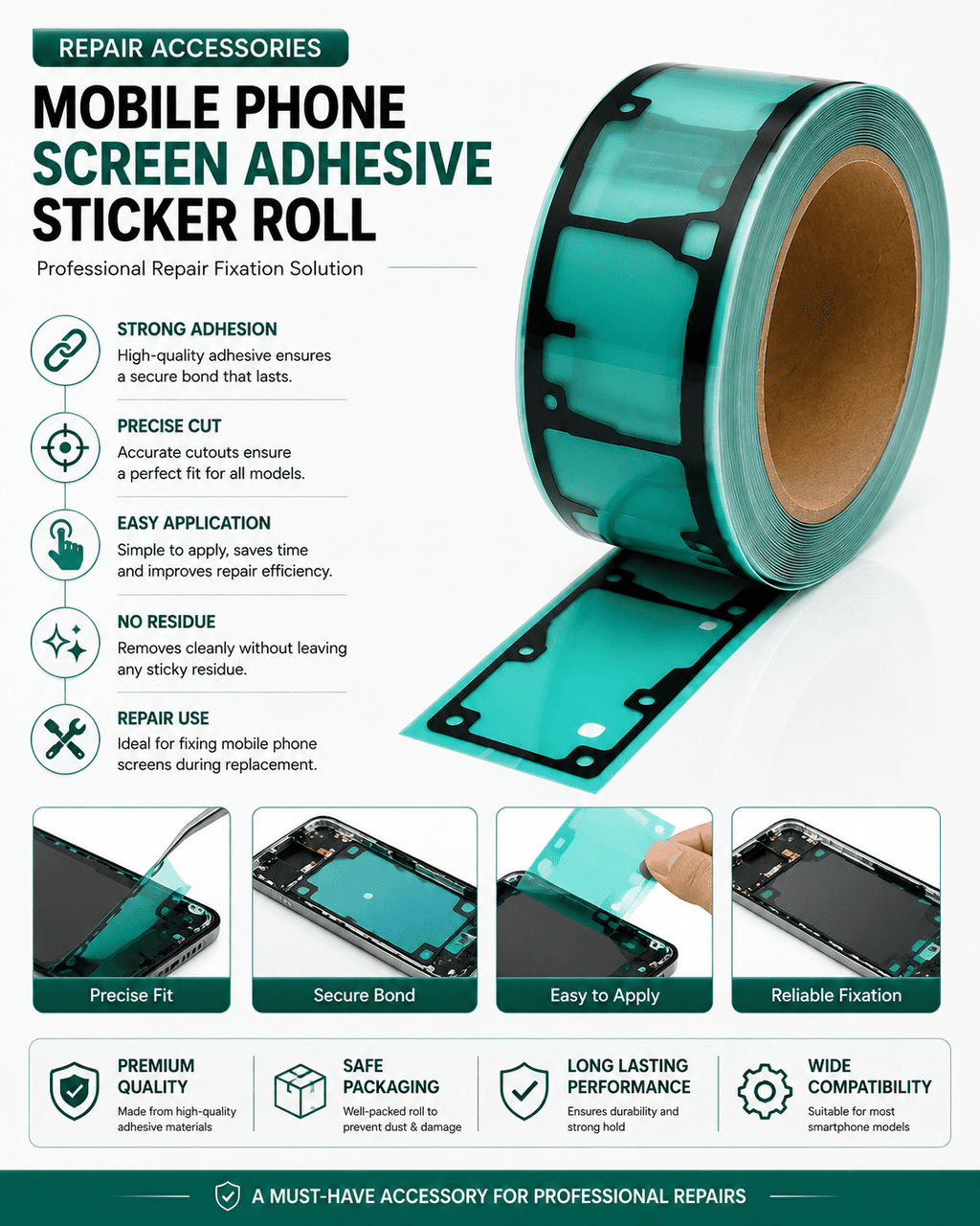 Mobile Phone Screen Adhesive Sticker Roll