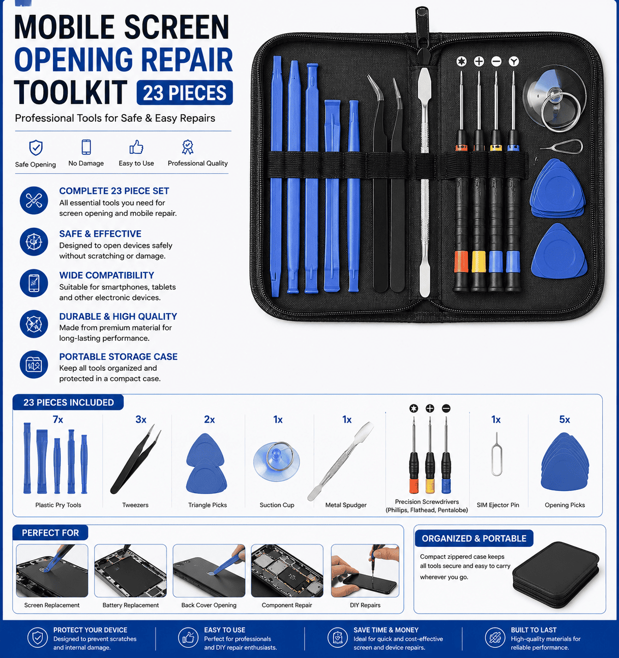 Mobile Screen Opening Repair Toolkit (23 pieces)