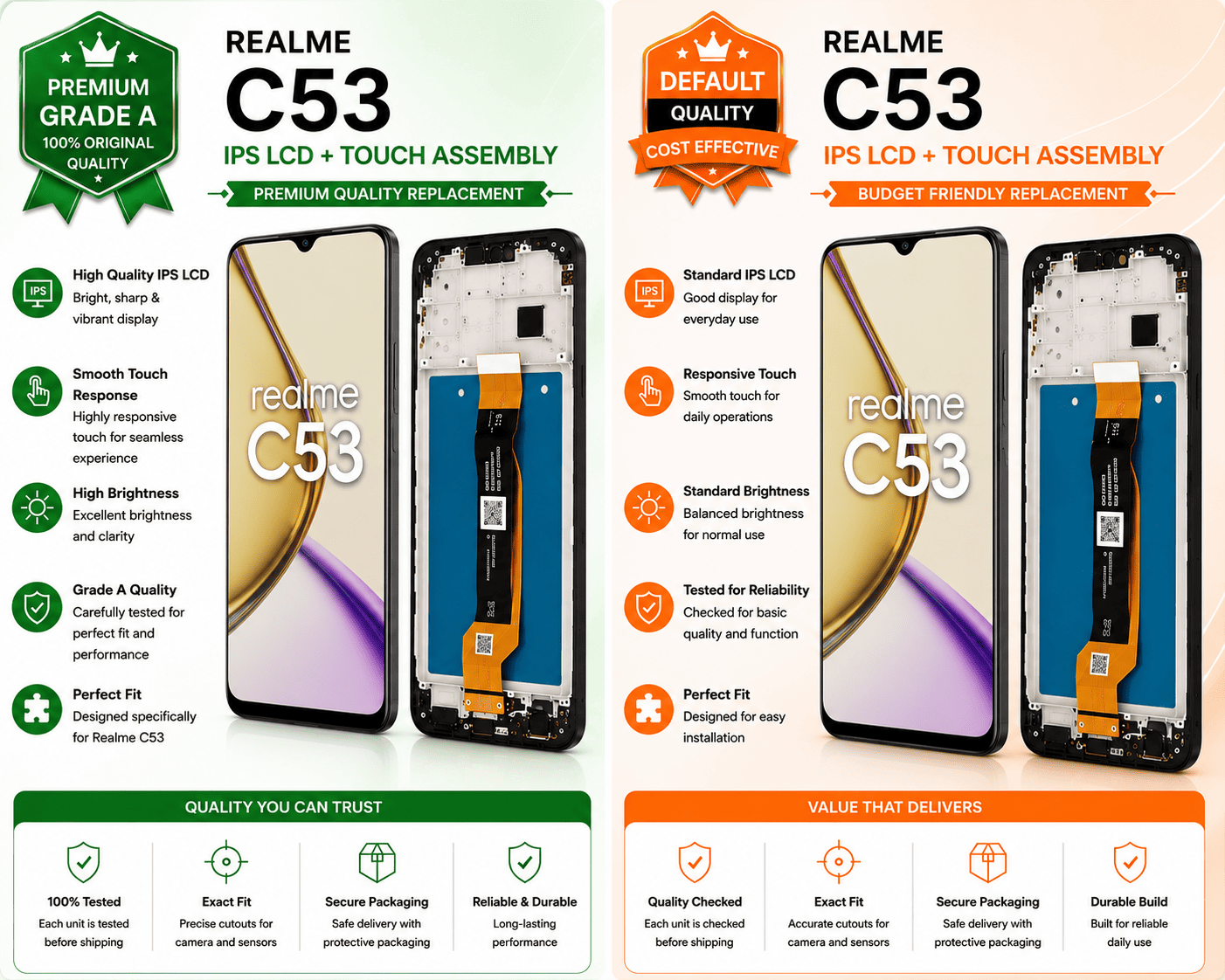 Realme C53 IPS LCD + Touch Assembly