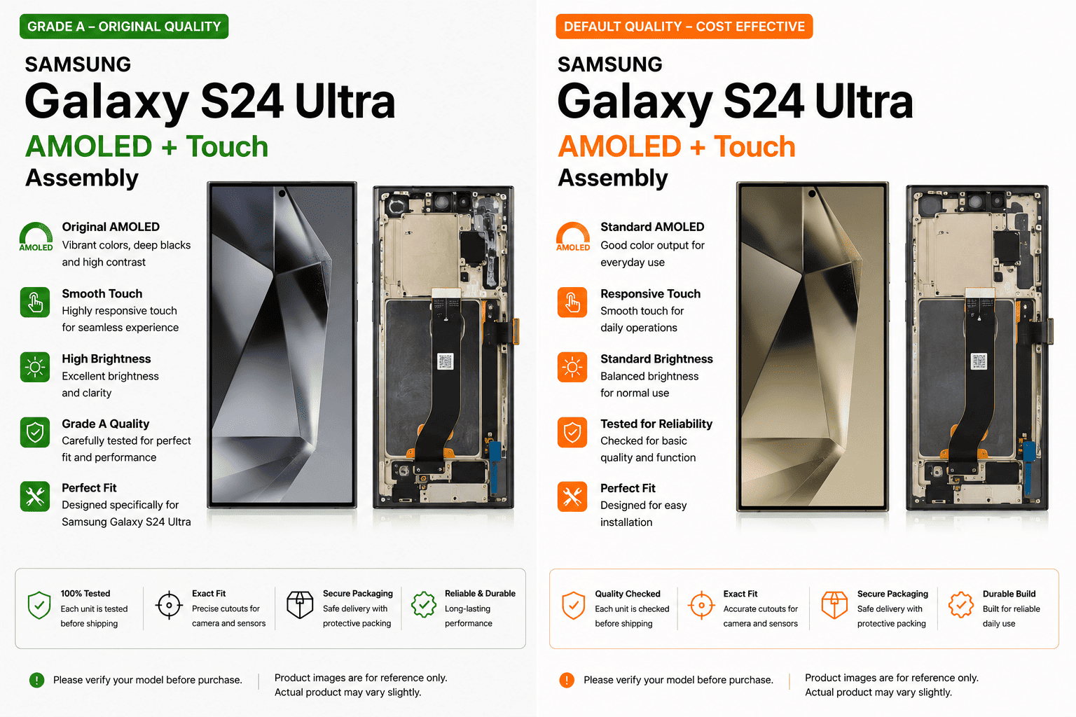 Samsung Galaxy S24 Ultra AMOLED + Touch Assembly