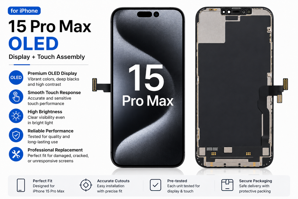 iPhone 15 Pro Max OLED Display + Touch Assembly